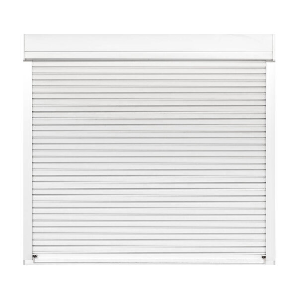 White metal shutter window isolated on white background