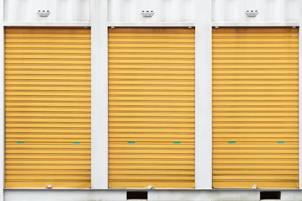 Outside atmosphere of a small rental storage room