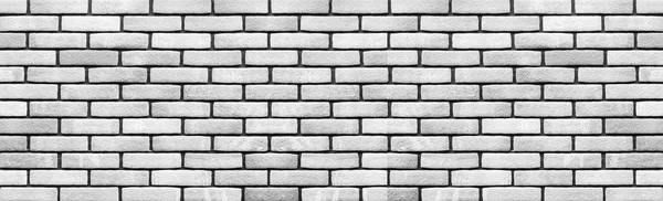 Panorama Van Witte Bakstenen Muur Textuur Achtergrond — Stockfoto
