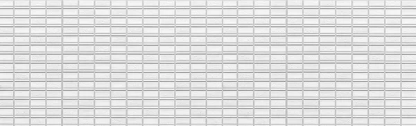 モダンな柄の白い壁のパノラマ タイル テクスチャとシームレスな背景 — ストック写真