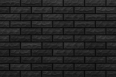 Siyah modern tuğla duvar dokusu ve arka plan Dikişsiz