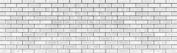 Panorama White Brick Wall Texture Background Seamless — Stock Photo, Image