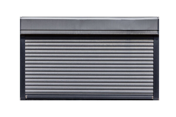 Черный затвор окна изолирован на белом фоне
