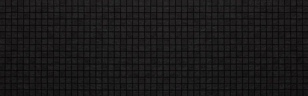 Siyah Modern Tuğla Duvar Dokusu Arka Plan Dikişsiz Panoraması — Stok fotoğraf
