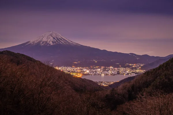 Fuji Kawaguchiko Lake Night — Stock Photo, Image
