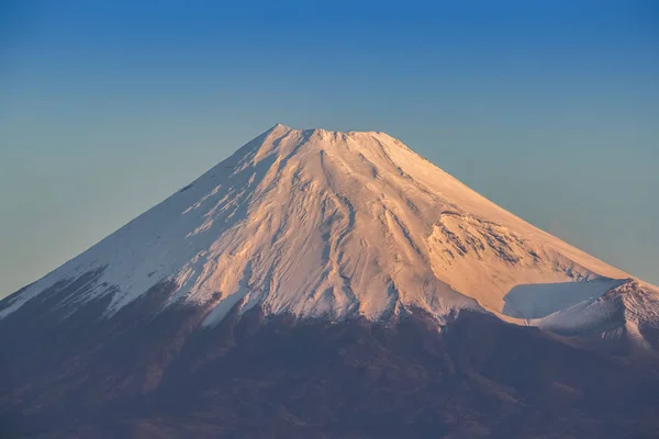 冬季富士山山顶的特写 — 图库照片