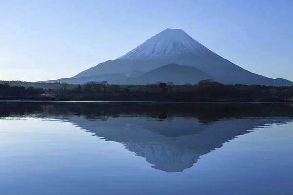 Fuji Met Refection Aan Het Shojiko Meer Ochtend — Stockfoto