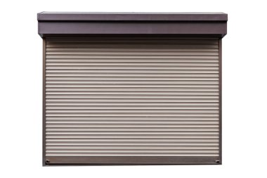 Alüminyum pencere rulobeyaz arka plan üzerinde izole