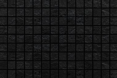 Siyah mozaik duvar dokusu ve arka plan.