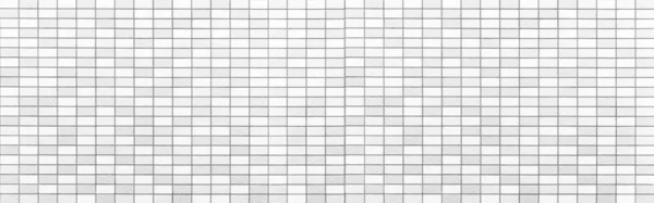 Panorama Van Witte Bakstenen Tegel Muur Naadloze Achtergrond Textuur — Stockfoto