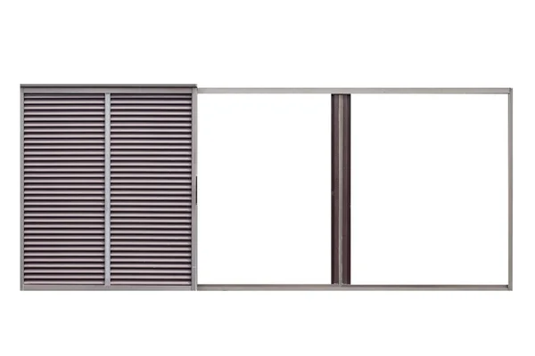 Металева Рамка Вікна Ізольована Білому Тлі — стокове фото