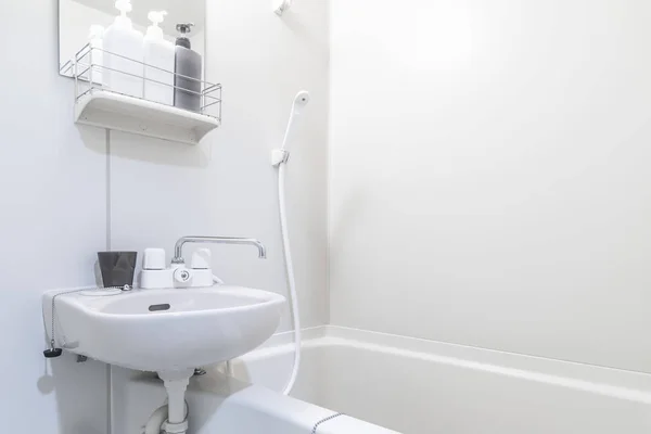 Interior Clean White Bathroom — Stock Photo, Image