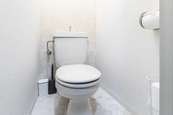 Interieur Van Schoon Wit Toilet — Stockfoto