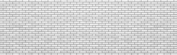 Panorama White Brick Stone Wall Texture Seamless Background — Stock Photo, Image