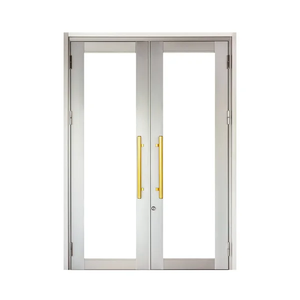 Cadre Porte Aluminium Isolé Sur Fond Blanc — Photo