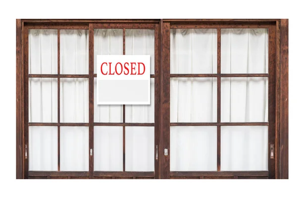 Closed Sign Board Front Shop House — Stock Photo, Image