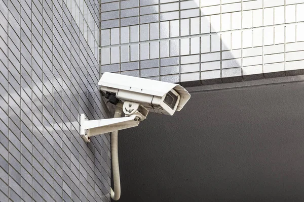 Cctv Instalado Fora Edifício — Fotografia de Stock