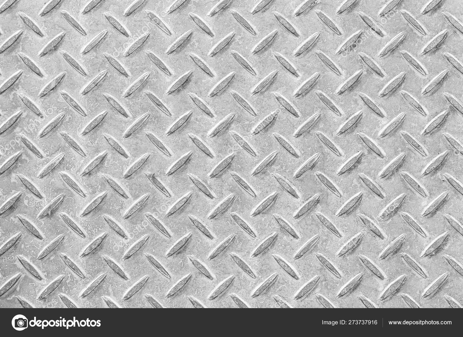 Metal Floor Plate Diamond Pattern Background Saemless Stock