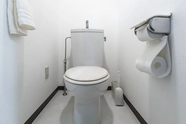 Clean New White Toilet Toilet Home — Stock Photo, Image