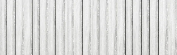 Panorama Empty White Plank Panel Wood Wall Texture Background Decoration — стоковое фото