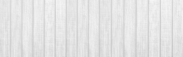 Panorama Pustej Białej Deski Panel Drewna Powierzchni Ścian Tekstury Tła — Zdjęcie stockowe