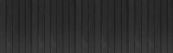 Panorama Van Black Wood Wall Textuur Achtergrond Naadloos — Stockfoto