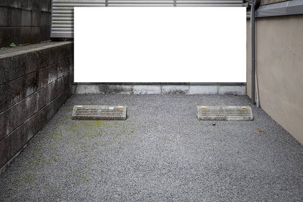 Parcheggio Garage Interno Sotterraneo Con Cartellone Bianco — Foto Stock