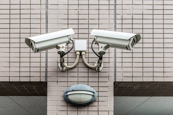 Sistema Seguridad Videocámara Pared Del Edificio — Foto de Stock