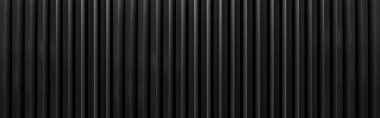 Black Corrugated metal zemin ve doku yüzeyinin panoraması ya da çeliği galvanize et