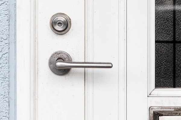 Entrance Door Handle Close Lock Handle Door Reinforced Door Lock — Stock Photo, Image