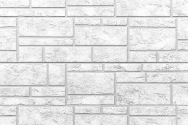  Beyaz modern taş duvar deseni ve arkaplanı pürüzsüz.