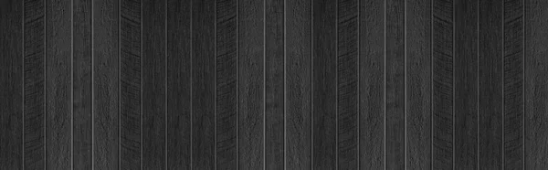 Panorama Black Wood Texture Background Abstract Dark Wood Texture Black — Stock Photo, Image