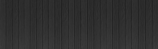 Panorama of Black wood texture background. Abstract dark wood texture on black wall. Aged wood plank texture pattern in dark tone