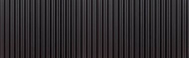 Black Corrugated metal zemin ve doku yüzeyinin panoraması ya da çeliği galvanize et