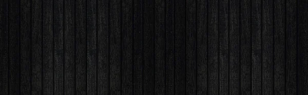 Panorama Sfondo Texture Legno Nero Struttura Astratta Legno Scuro Parete — Foto Stock