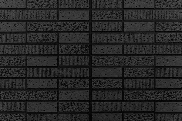 Текстура Черного Камня Кирпича Фон Стена Темная Кирпичная Текстура Стены — стоковое фото