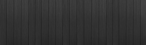 Panorama Černého Dřeva Textury Pozadí Abstraktní Tmavá Dřevěná Textura Černé — Stock fotografie