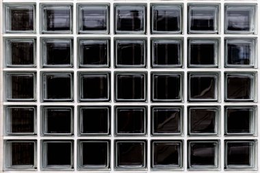 Beyaz cam blok duvar pürüzsüz arkaplan ve doku