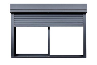 Pencere panjuru beyaz bir arkaplanda izole edildi