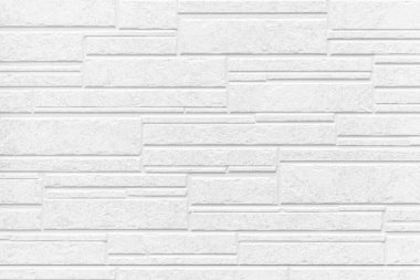 Çizgili ve pürüzsüz arkaplanı olan modern beyaz taş duvar