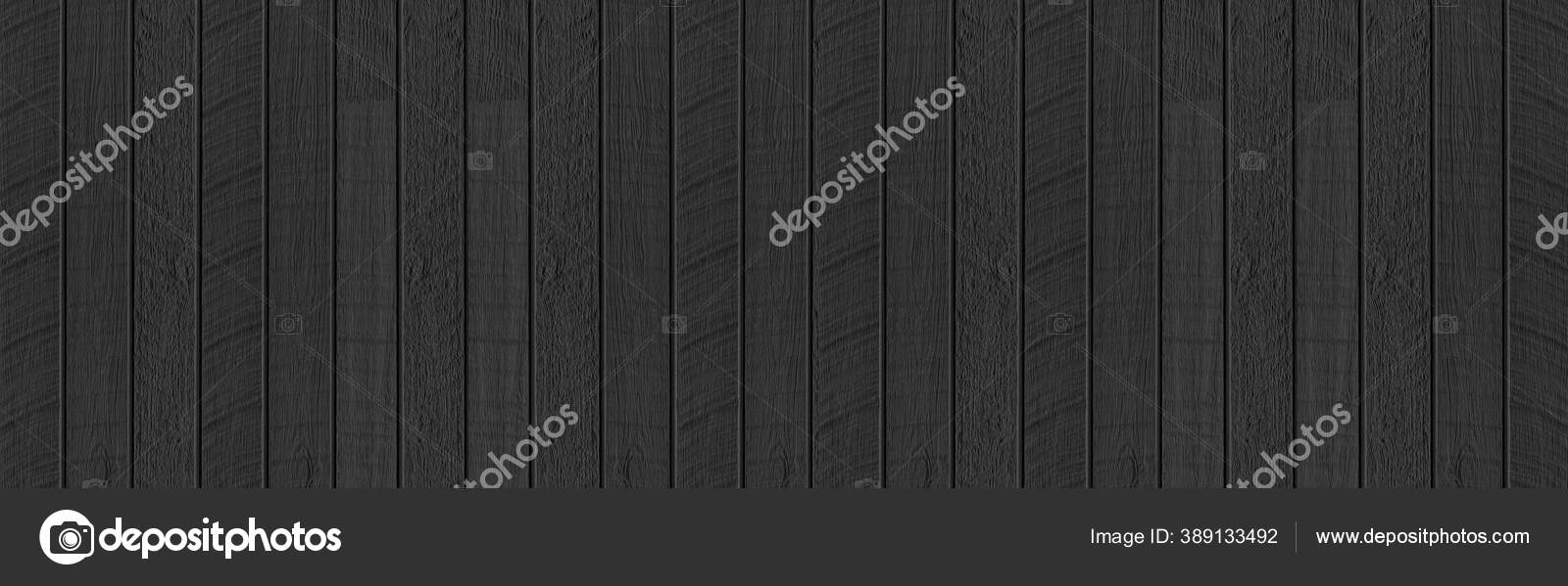 Panorama Fundo Textura Madeira Preta Textura Madeira Escura Abstrata Parede  — Foto © Torsakarin #389133492, image size:1600x599