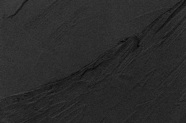 Siyah arka plan için siyah beton doku. Çimento ve kum, gri gri, koyu renk..
