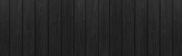 Panorama Black Wood Texture Background Abstract Dark Wood Texture Black — Stock Photo, Image