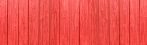 Panorama Clôture Bois Style Vintage Peint Texture Rouge Fond Sans — Photo