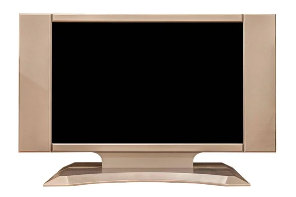 Новый Телевизор Плоским Экраном Изолированный Белом Фоне — стоковое фото