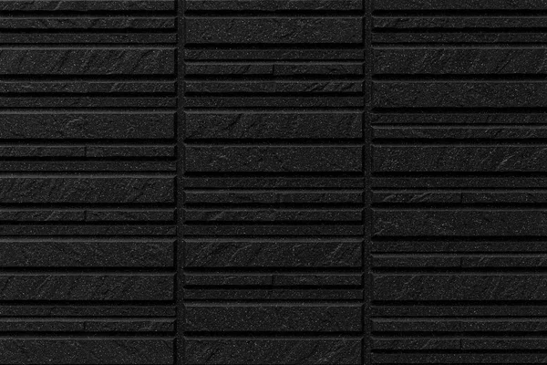 Granite Black Stone Block Walls Pattern Seamless Background — Stock Photo, Image