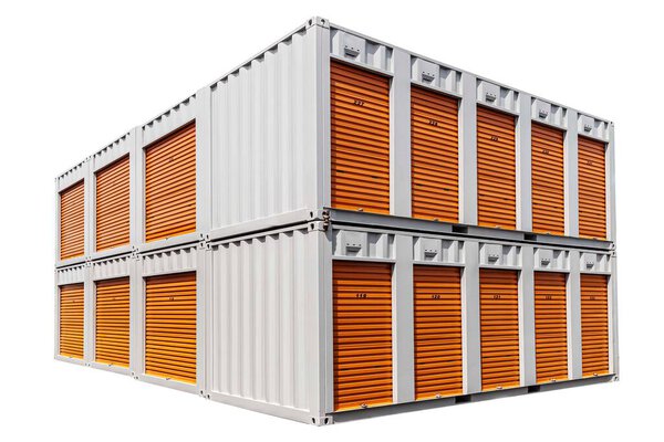 Небольшая комната хранения изолирована на белом фоне
