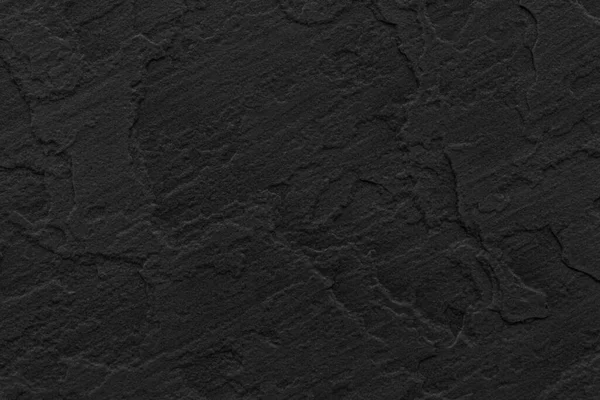 黒の背景のための黒のコンクリートの石のテクスチャ セメントと砂の灰色の暗い詳細カバー — ストック写真
