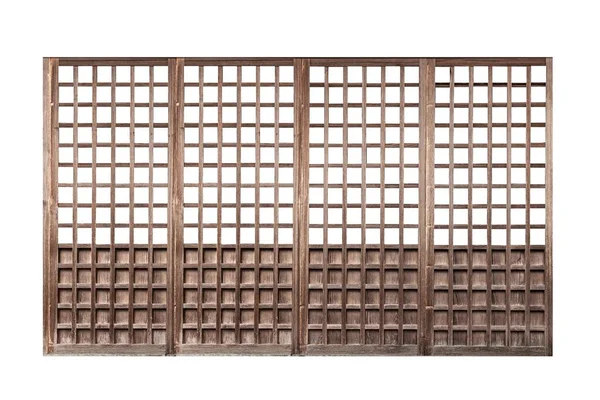 Shoji Traditionelle Japanische Tür Fenster Oder Raumteiler Isoliert Auf Weißem — Stockfoto