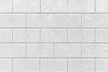 Beyaz taş blok duvar pürüzsüz arkaplan ve desen dokusu